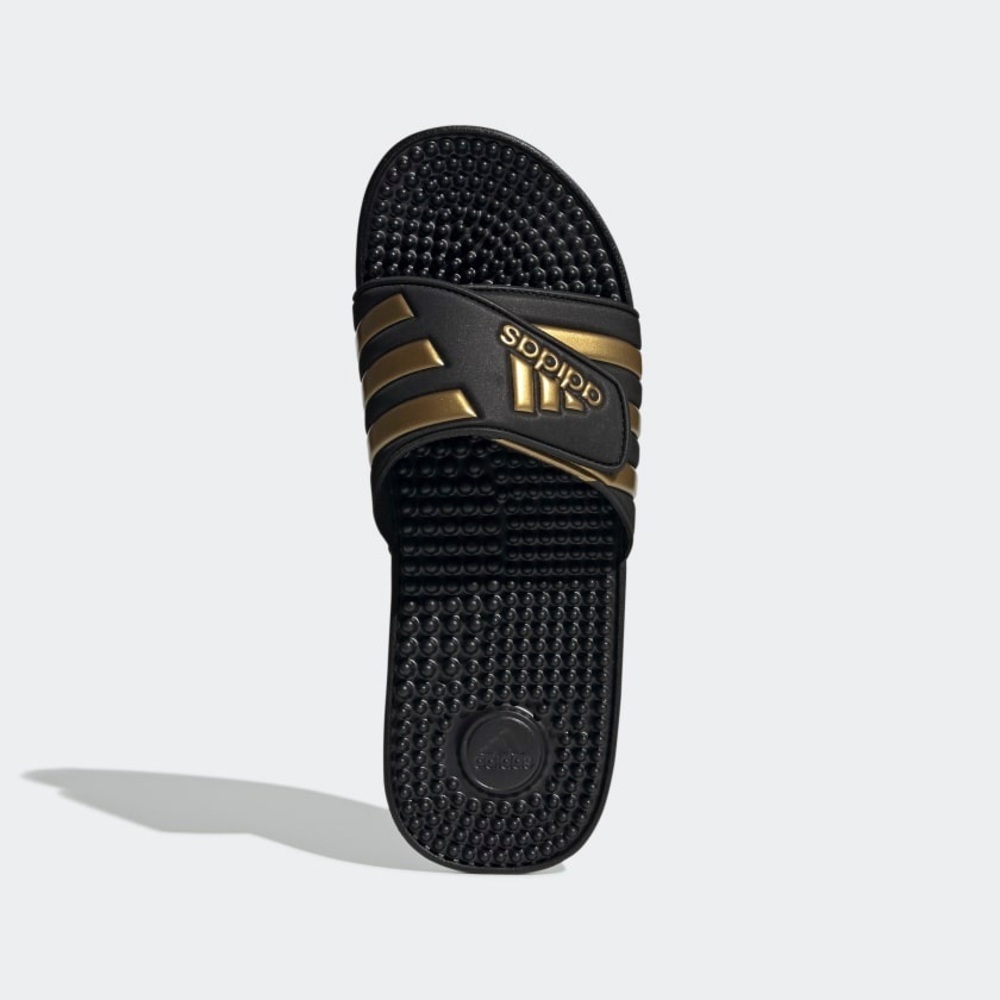 NWOT Adidas Men’s ADISSAGE Comfort Slides in Black & Gold EG6517 Size 6